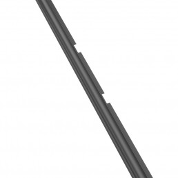 hard anodized aluminium concave rail profile